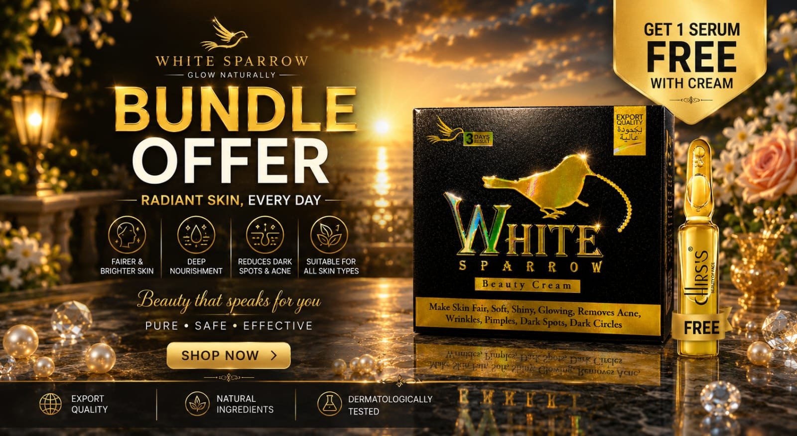 WHITE SPARROW BANNER